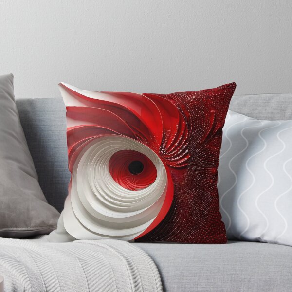 Item preview, Abstract Red and White Spiral designed and sold by Vicky Brago-Mitchell®.