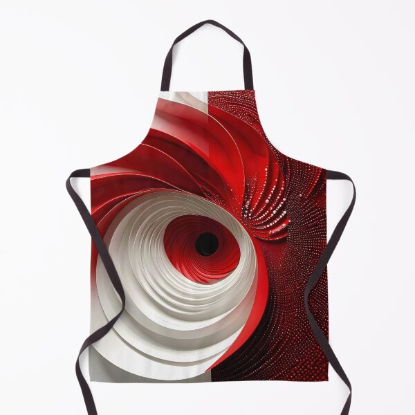 Item preview, Abstract Red and White Spiral designed and sold by Vicky Brago-Mitchell®.