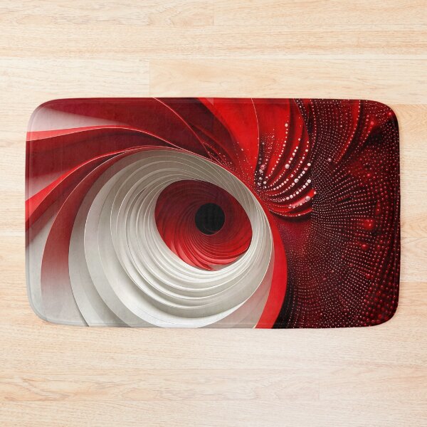 Item preview, Abstract Red and White Spiral designed and sold by Vicky Brago-Mitchell®.