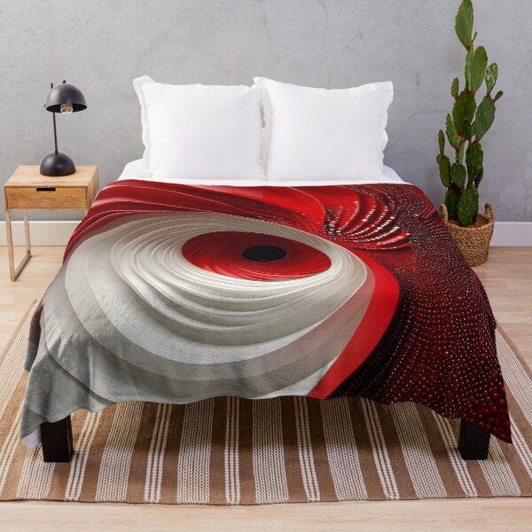 Item preview, Abstract Red and White Spiral designed and sold by Vicky Brago-Mitchell®.