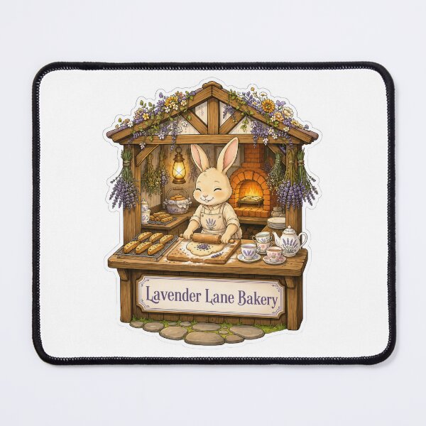 Item preview, Lavender Lane Bakery | Cottagecore Bunny Baker | Cozy Lavender Bakery | Rustic Bread Oven | Whimsical Rabbit Kitchen | Farmhouse Cottage Art designed and sold by MrDev.