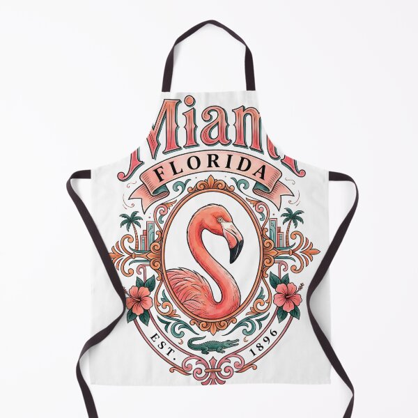 Item preview, Miami Florida Vintage Flamingo Emblem designed and sold by castillomiami.