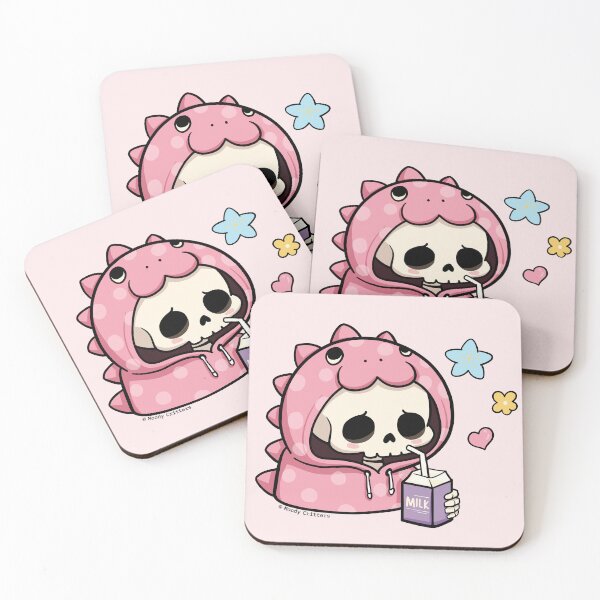 Item preview, Cute Skeleton in Pink Dino Hoodie designed and sold by Moody Critters.