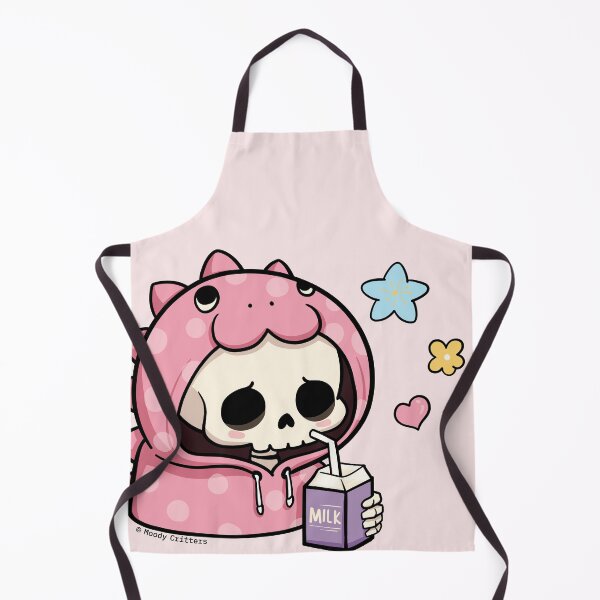 Item preview, Cute Skeleton in Pink Dino Hoodie designed and sold by Moody Critters.