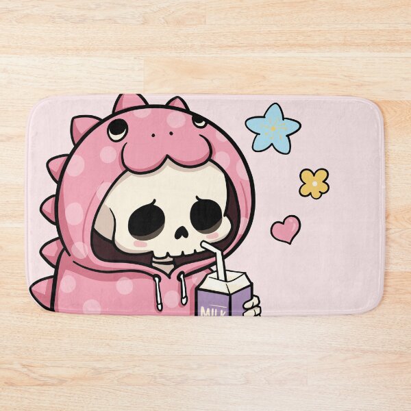 Item preview, Cute Skeleton in Pink Dino Hoodie designed and sold by Moody Critters.