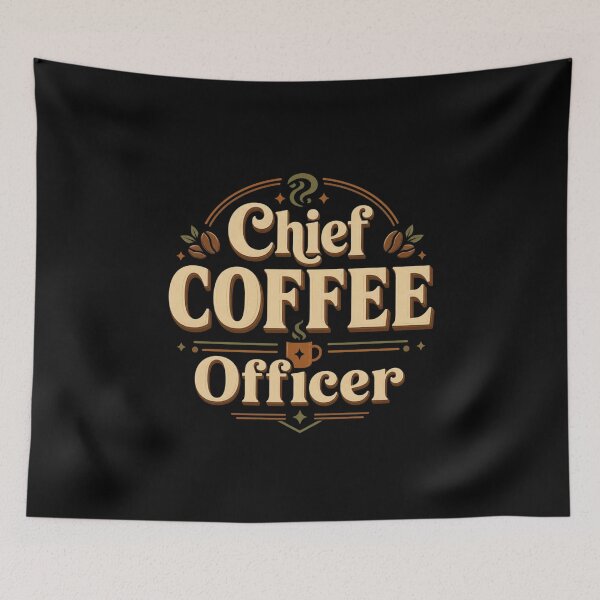 Item preview, Chief Coffee Officer | Funny Coffee Office Retro Typography Design designed and sold by Irene Catchmind.