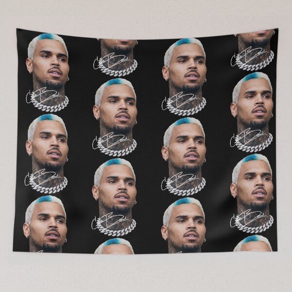Item preview, Chris Portrait Brown Signature Hip Hop R&B Graphic designed and sold by OddPopARt.