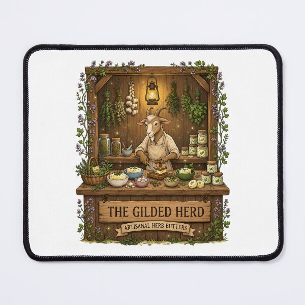 Item preview, The Gilded Herd | Artisan Herb Butter Maker | Cottagecore Goat Creamery | Rustic Farm Kitchen | Herbal Dairy Stand | Cozy Country Market designed and sold by MrDev.