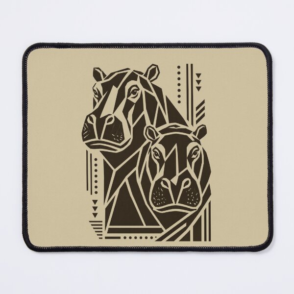Item preview, Modern Abstract Hippo Graphic - Safari Animal designed and sold by JonelCrafts.