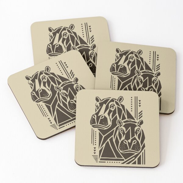 Item preview, Modern Abstract Hippo Graphic - Safari Animal designed and sold by JonelCrafts.