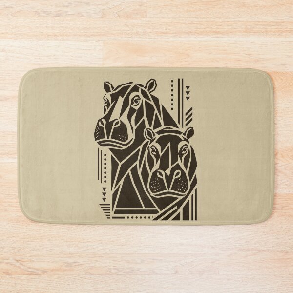 Item preview, Modern Abstract Hippo Graphic - Safari Animal designed and sold by JonelCrafts.