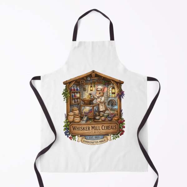 Item preview, Whisker Mill Cereals | Cottagecore Mouse Miller | Rustic Grain Mill | Cozy Breakfast Market | Woodland Bakery | Farmhouse Kitchen Decor designed and sold by MrDev.