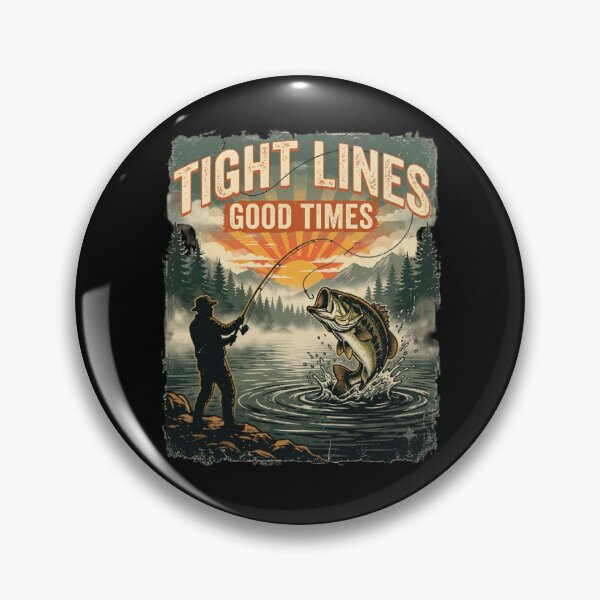Item preview, Tight Lines Good Times Bass Fishing Angler Lake Scene Sportsfishing  designed and sold by 519xdesign.