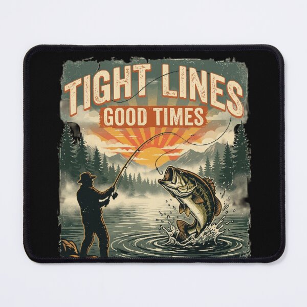 Item preview, Tight Lines Good Times Bass Fishing Angler Lake Scene Sportsfishing designed and sold by 519xdesign.