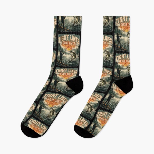 Item preview, Tight Lines Good Times Bass Fishing Angler Lake Scene Sportsfishing  designed and sold by 519xdesign.