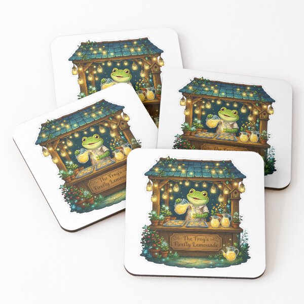 Item preview, The Frog's Firefly Lemonade | Cottagecore Frog Lemonade Stand | Glowing Firefly Lantern Market | Woodland Summer Drink Stall | Whimsical Forest Kitchen Decor designed and sold by MrDev.