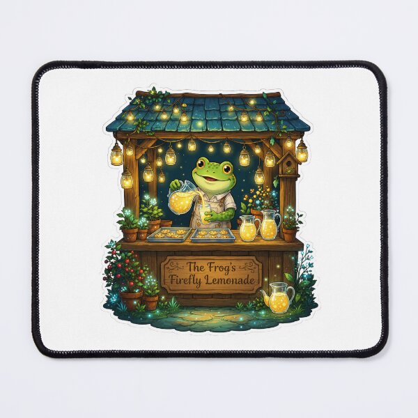 Item preview, The Frog's Firefly Lemonade | Cottagecore Frog Lemonade Stand | Glowing Firefly Lantern Market | Woodland Summer Drink Stall | Whimsical Forest Kitchen Decor designed and sold by MrDev.