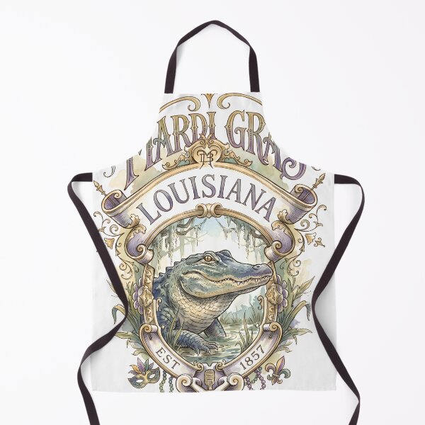 Item preview, Mardi Gras Louisiana Alligator Vintage Emblem designed and sold by castillomiami.