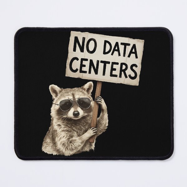 Item preview, Raccoon No Data Centers Protest Sign Vintage designed and sold by GerdaGusikow.