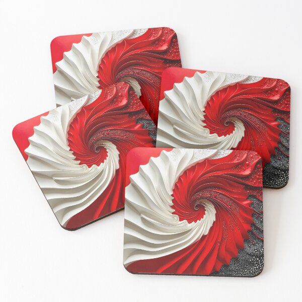 Item preview, Red and White Spiral Swirl designed and sold by Vicky Brago-Mitchell®.