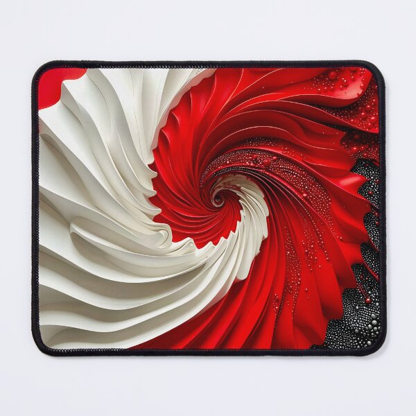 Item preview, Red and White Spiral Swirl designed and sold by Vicky Brago-Mitchell®.