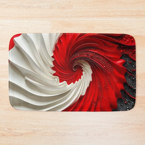Item preview, Red and White Spiral Swirl designed and sold by Vicky Brago-Mitchell®.