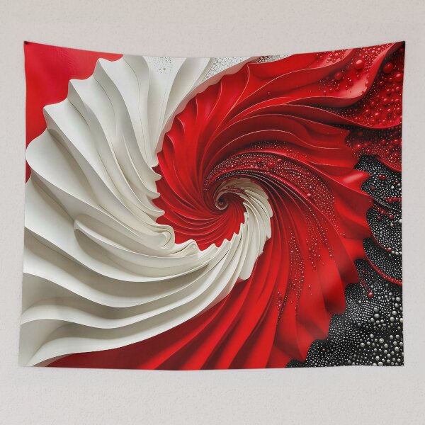 Item preview, Red and White Spiral Swirl designed and sold by Vicky Brago-Mitchell®.