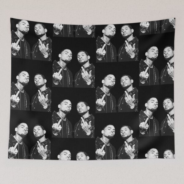 Item preview, Chris And Usher Double Middle Finger Hip Hop Graphic designed and sold by OddPopARt.