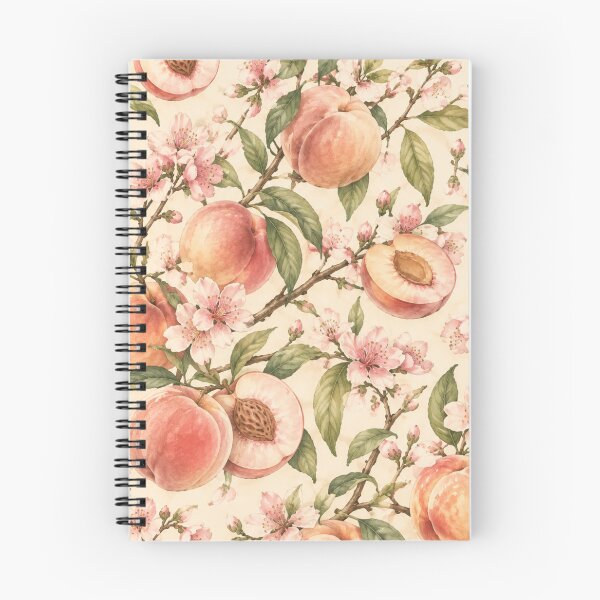 Item preview, Vintage Peach Blossoms and Fruit Botanical Pattern  designed and sold by NinaVibeStudio.