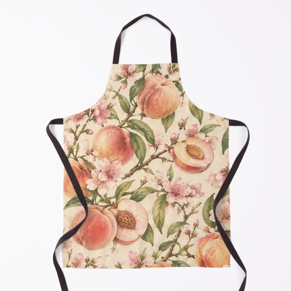 Item preview, Vintage Peach Blossoms and Fruit Botanical Pattern designed and sold by NinaVibeStudio.