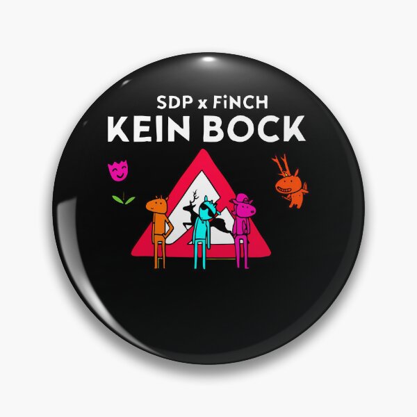 Item preview, SDP x FiNCH Kein Bock Triangular Sign Characters Poster designed and sold by MuminOkan.