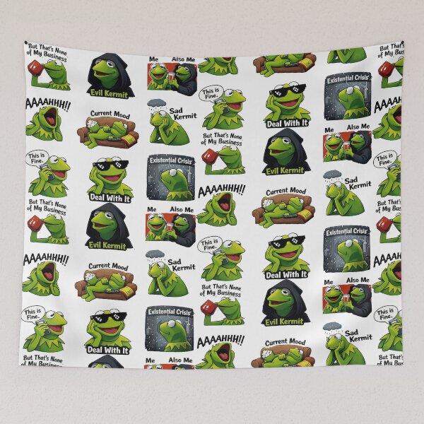 Item preview, Funny Kermit Meme designed and sold by maximinano100k.