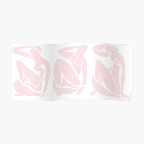 3 mujeres rosadas y blancas / Matisse Póster