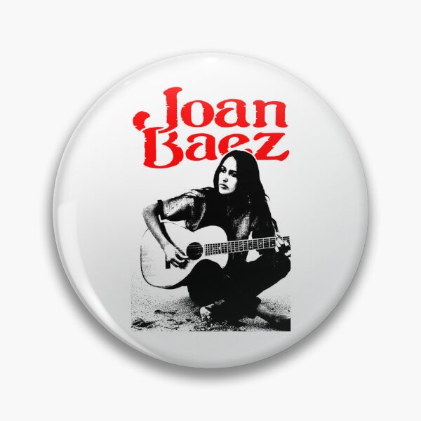 Artikelvorschau, Joan Baez Red Curved & Guitar Silhouette Poster entworfen und verkauft von Fatimawael.
