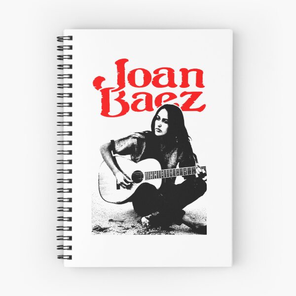 Item preview, Joan Baez Red Curved & Guitar Silhouette Poster designed and sold by Fatimawael.