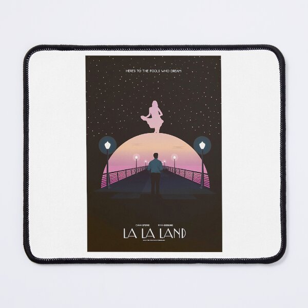 Item preview, La La Land Pier Sunset & Starlight Silhouette Poster designed and sold by Fatimawael.