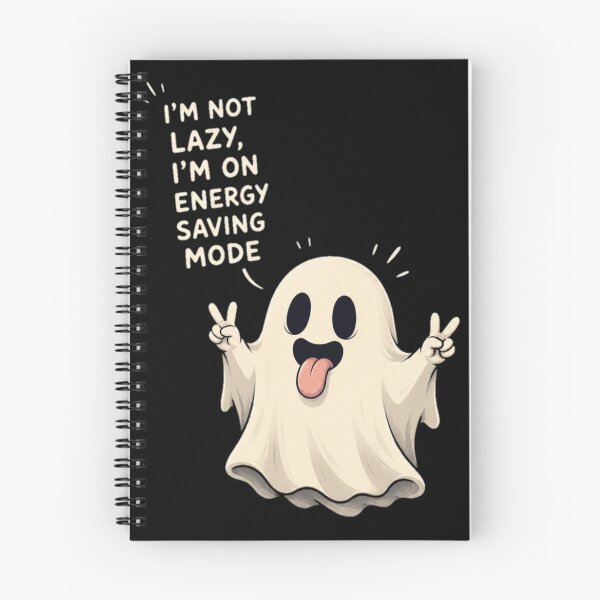 Item preview, Funny Ghost Energy Saving Mode | Cute Ghost Meme Digital Art Print | Funny Halloween Ghost Illustration | Whimsical Wall Art designed and sold by AAstore0013.