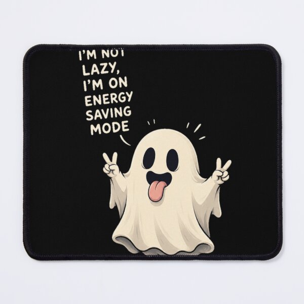 Item preview, Funny Ghost Energy Saving Mode | Cute Ghost Meme Digital Art Print | Funny Halloween Ghost Illustration | Whimsical Wall Art designed and sold by AAstore0013.
