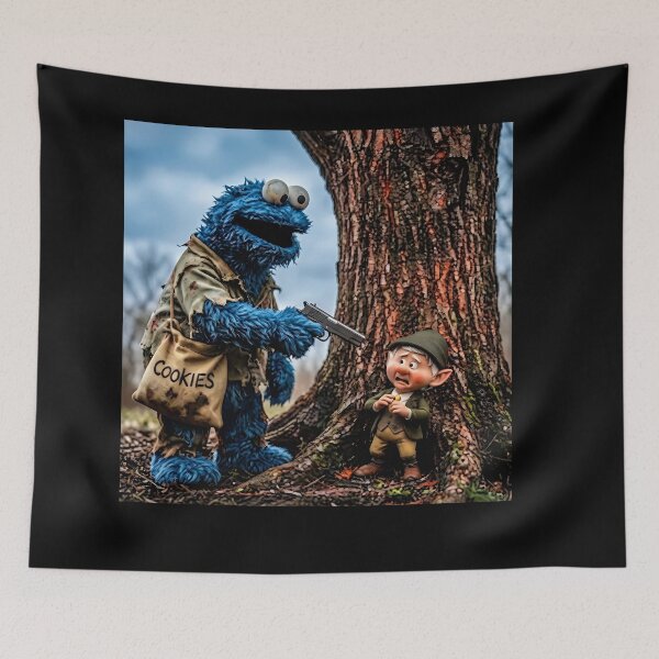 Item preview, Robbing The Cookies Funny Blue Monster Parody designed and sold by GerdaGusikow.