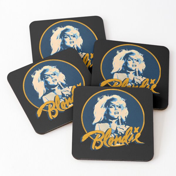Item preview, Debbie Harry Blue Circle Golden Yellow Script Poster designed and sold by MuminOkan.