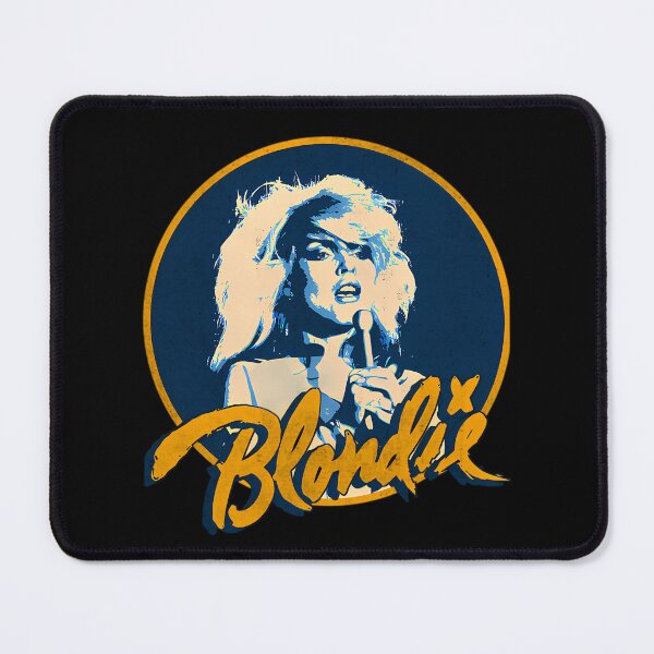 Item preview, Debbie Harry Blue Circle Golden Yellow Script Poster designed and sold by MuminOkan.