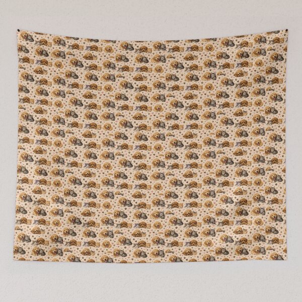 Item preview, Cute Cats & Dogs Seamless Pattern Throw Blanket designed and sold by MR4me.