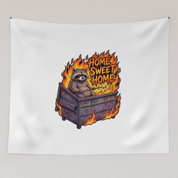 Item preview, Raccoon Dumpster Fire Home Sweet Home Funny designed and sold by ryanguas.