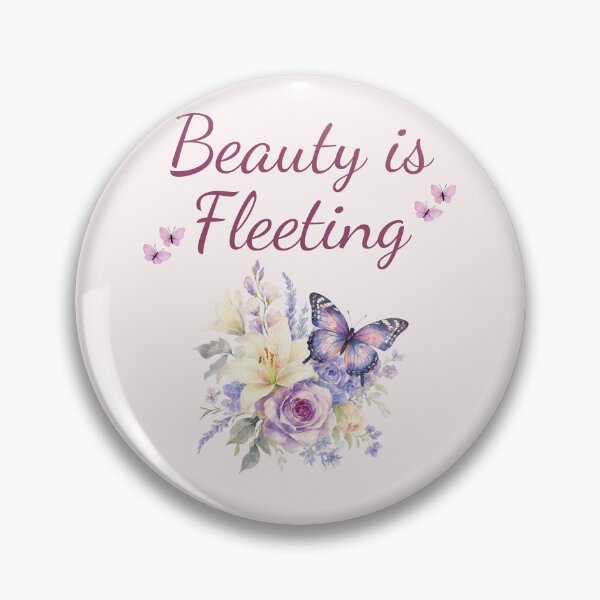 Item preview, Beauty Is Fleeting Watercolor Floral Butterfly Aesthetic designed and sold by XelaStore.