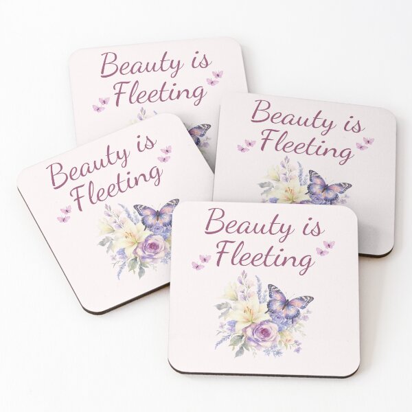 Item preview, Beauty Is Fleeting Watercolor Floral Butterfly Aesthetic designed and sold by XelaStore.