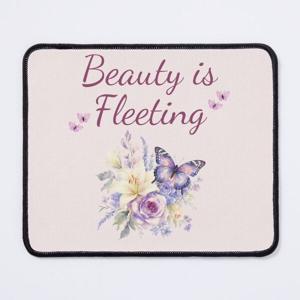 Item preview, Beauty Is Fleeting Watercolor Floral Butterfly Aesthetic designed and sold by XelaStore.