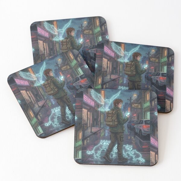 Item preview, Spectral Spirits Urban Fantasy City Night Art Print designed and sold by Artemis & Woven Collective.