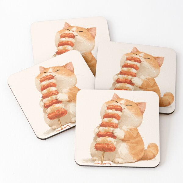 Item preview, Sotteok Sotteok Eating Cat designed and sold by bubblyrainbow.