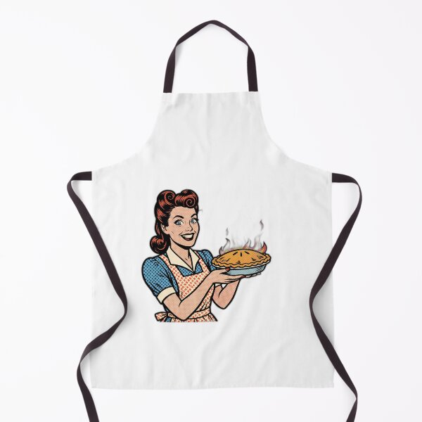 Item preview, Everything Is Fine Retro Housewife Burning Pie designed and sold by ryanguas.