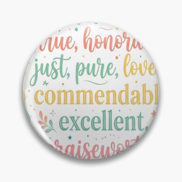 Item preview, Philippians 4:8 Bible verse quote designed and sold by sidleytetip.